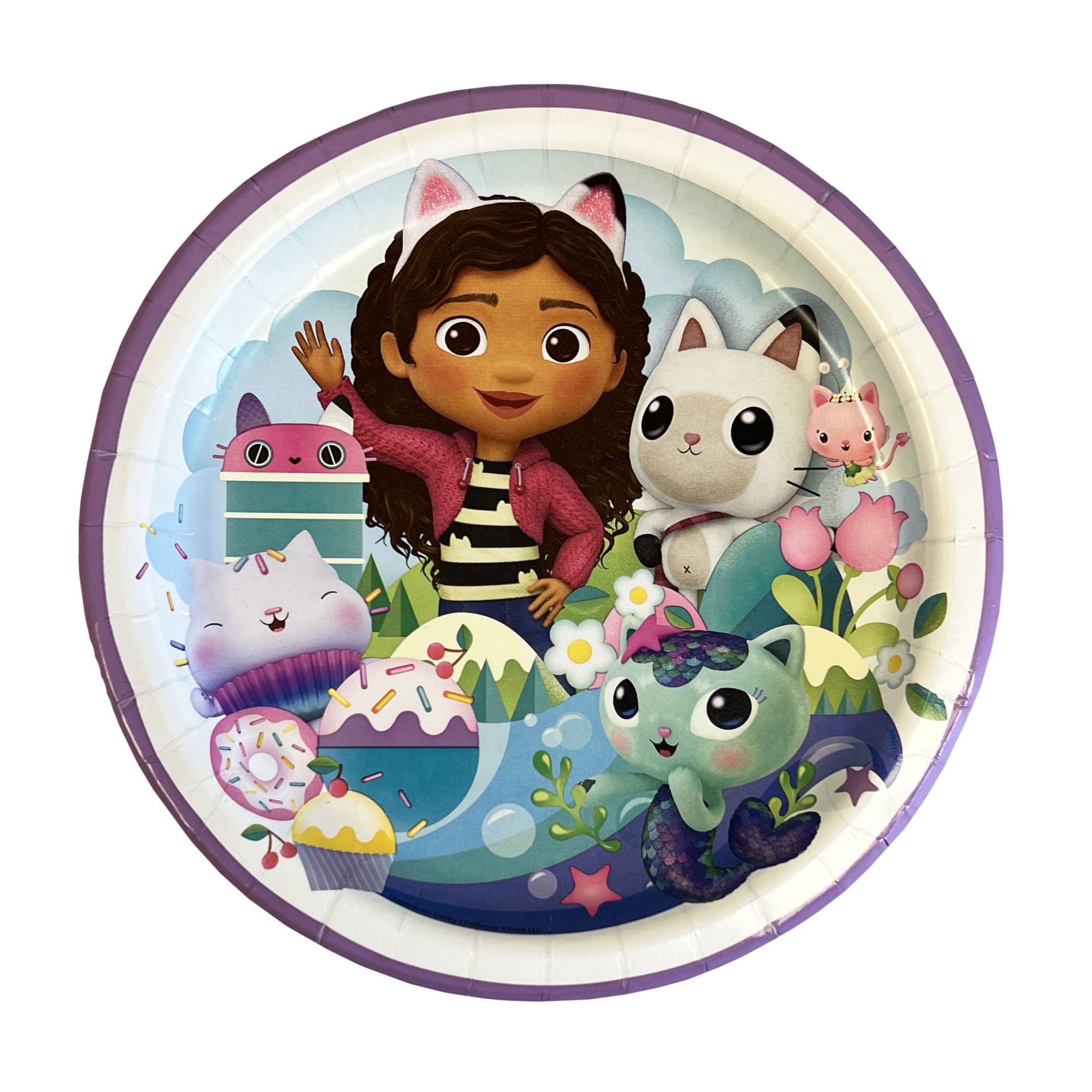 Gabby's Dollhouse 9" Plates - 8 Plates/Pack or 96 Plates/Case