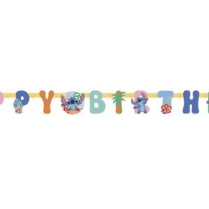 Stitch Happy Birthday Banner - 1 Banner or 6 Banners/Case