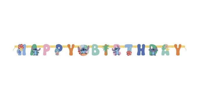 Stitch Happy Birthday Banner - 1 Banner or 6 Banners/Case