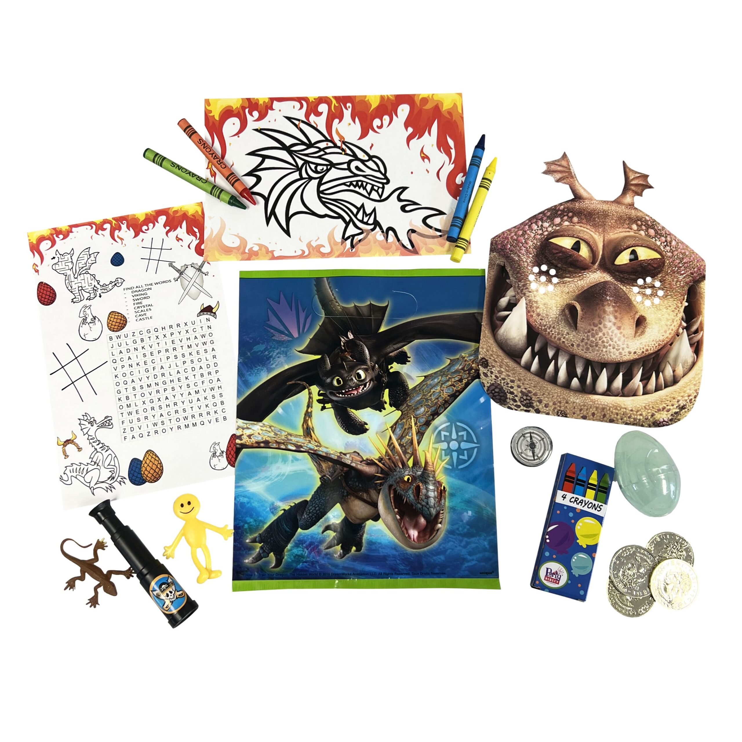 How to Train Your Dragon Party Masks - 8 Masks/Pack or 96 Masks/Case - Image 6
