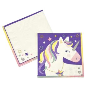 Unicorn Party Luncheon Napkins - 16 Napkins/Pack or 192 Napkins/Case