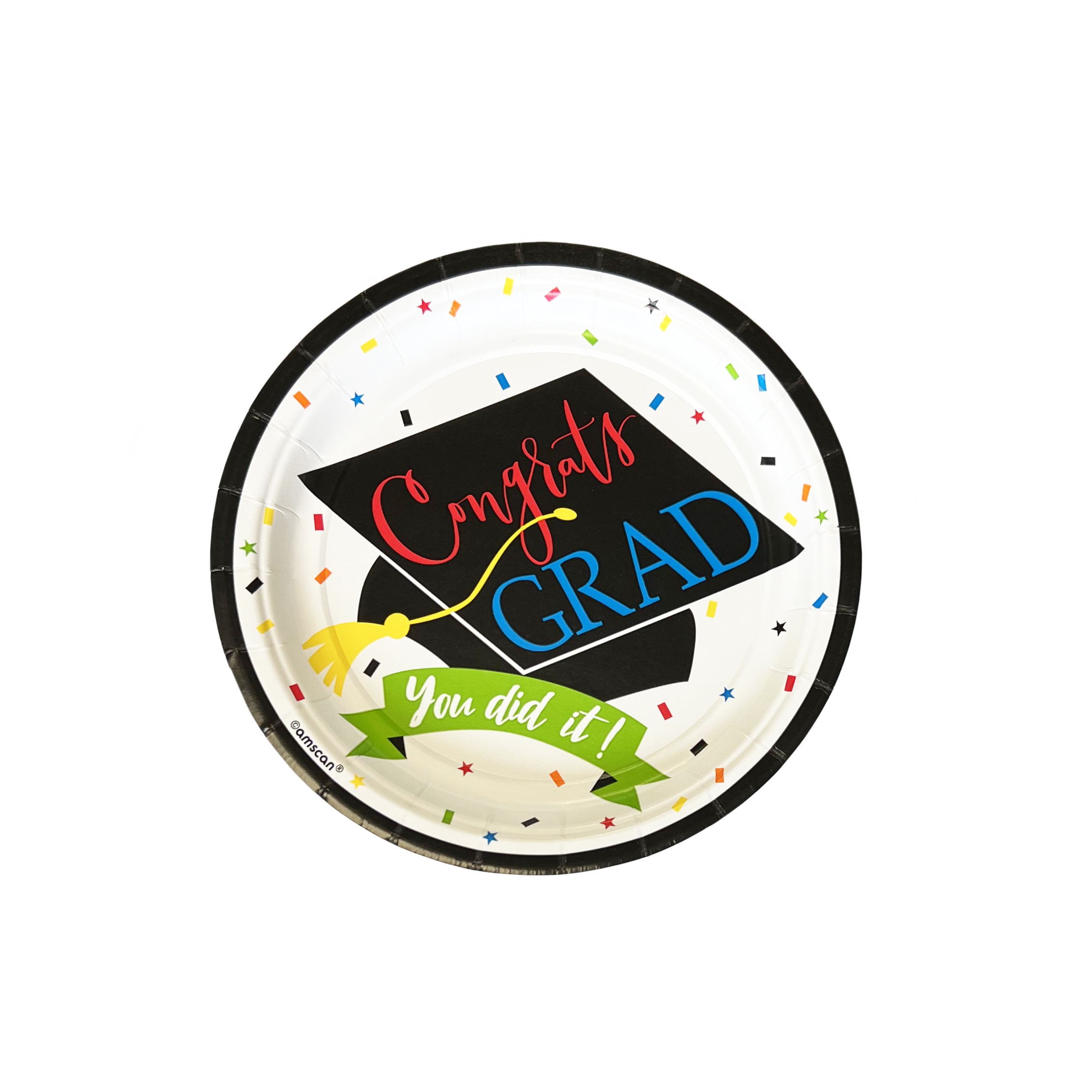 "Congrats Grad You Did It" Colorful 7" Plates - 60 Plates/Pack