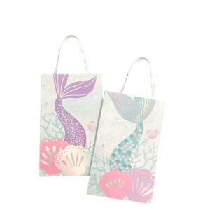 Mermaid Paper Unfilled Goody Bag - 8 Bags/Pack or 48 Bags/Case