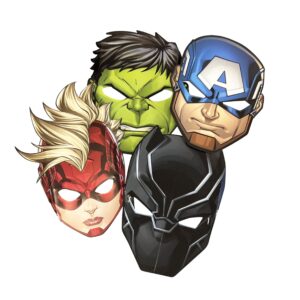 Marvel Avengers Party Masks - 8 Masks/Pack or 96 Masks/Case