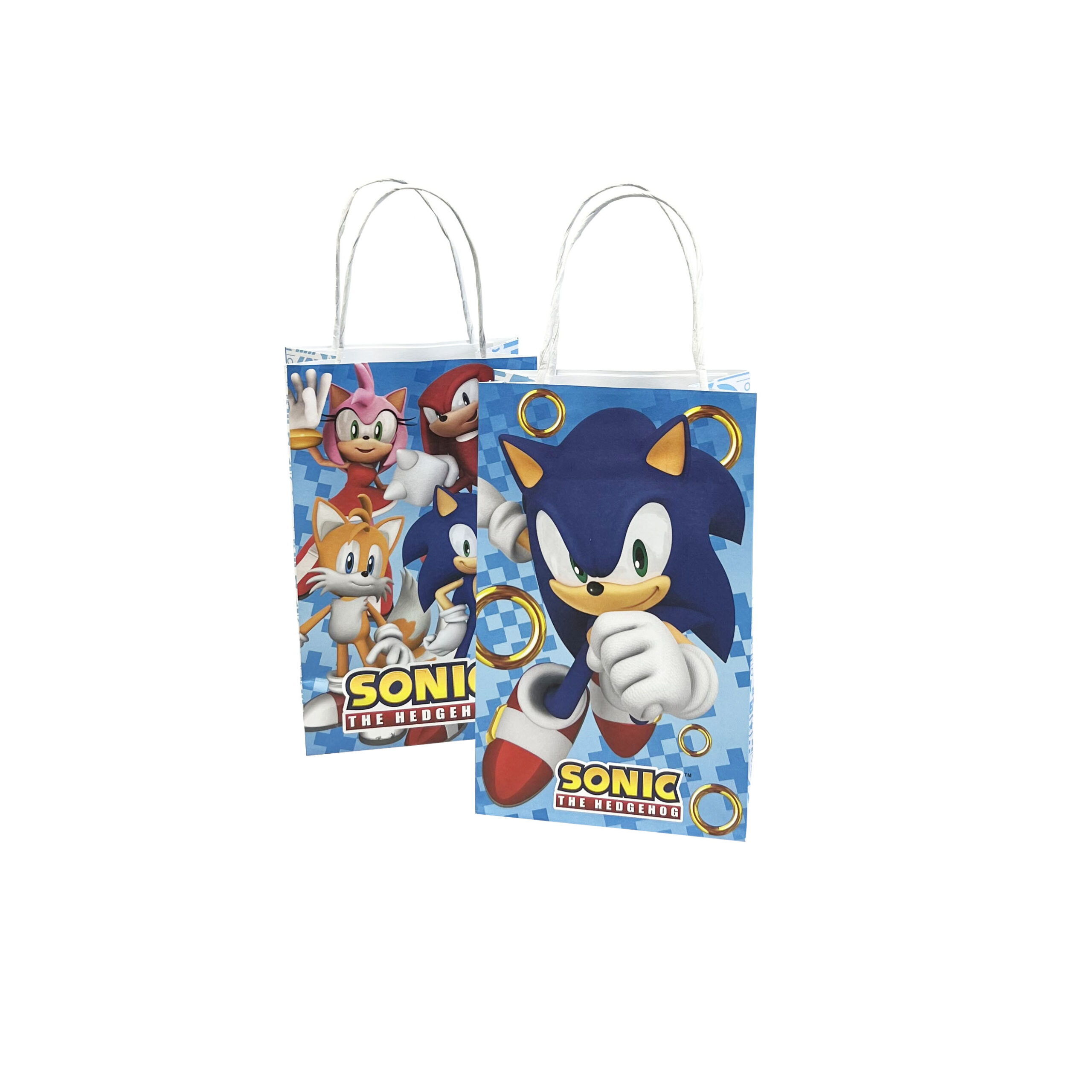 Sonic the Hedgehog Paper Unfilled Goody Bags - 8 Bags/Pack or 48 Bags/Case