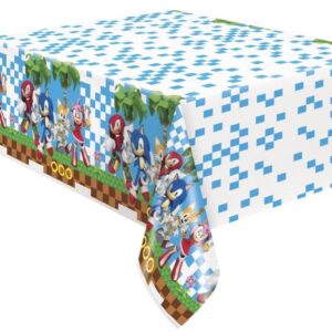 Sonic the Hedgehog Plastic Table Cover - 1 Table Cover or 12 Table Covers/Case