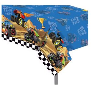Monster Trucks Plastic Table Cover - 1 Table Cover