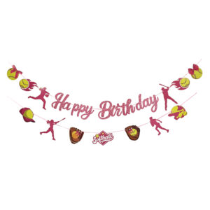 Softball "Happy Birthday" Double Banner - 1 Double Banner