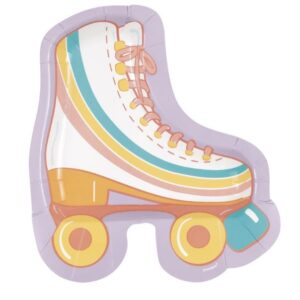Retro Roller Skate 8.25" Plate - 8 Plates/Pack or 48 Plates/Case