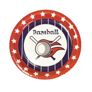 Baseball Party 9" Plates - 8 Plates/Pack