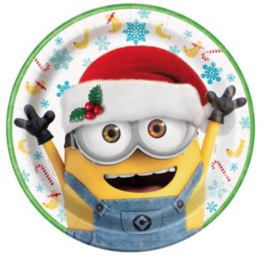Despicable Me 9" Christmas Plates - 8 Plates/Pack or 96 Plates/Case