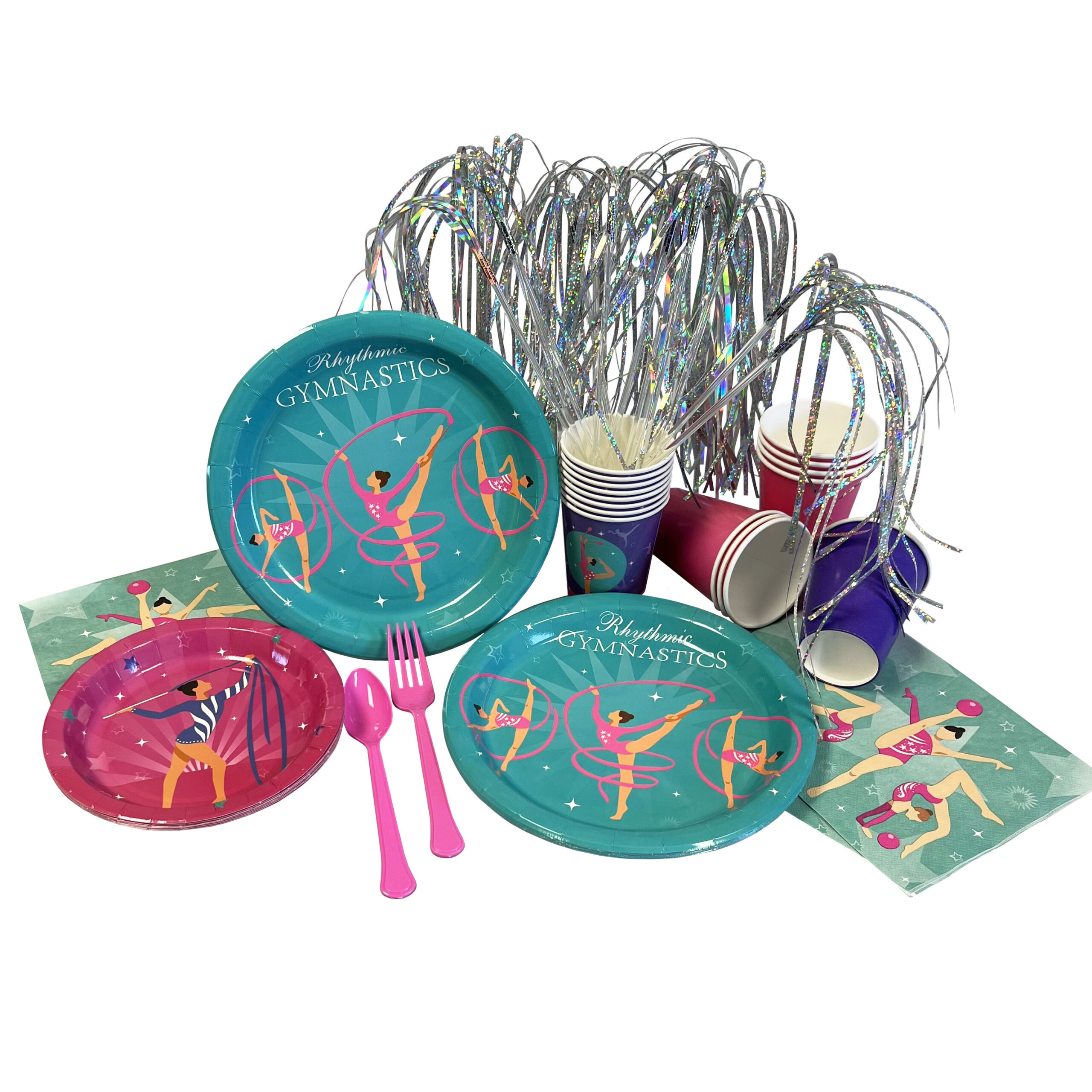 Gymnastics Party 9" Plates - 8 Plates/Pack - Image 2