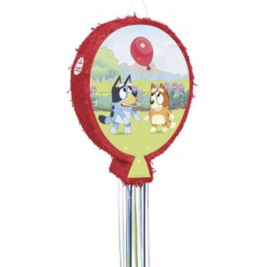 Bluey Balloon-Shaped, Drum Pinata - 1 Pinata or 4 Pinatas/Case