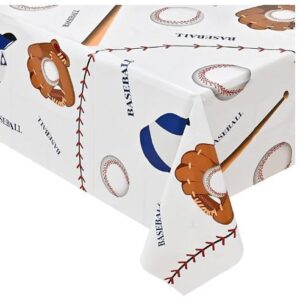 Baseball Party Plastic Table Cover - 1 Table Cover