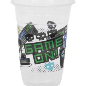 Gamer 16oz Plastic Cups - 8 Cups/Pack or 48 Cups/Case
