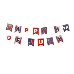 Red, White & Blue - "Happy 4th of July" Double Banner - 1 Double Banner