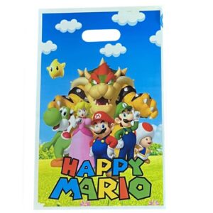 Super Mario Plastic Unfilled Goody Bag - 10 Bags/Pack