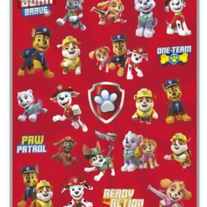 Paw Patrol Sticker Sheets - 4 Sheets/Pack or 48 Sheets/Case