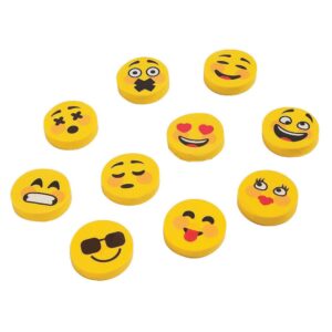 Emoji 1" Erasers - 72 Erasers/Pack