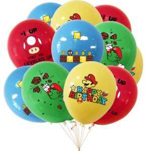 Super Mario, Assorted Design,12" Latex Balloons - 35 Balloon