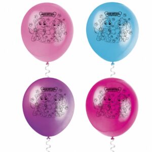 Skye - Paw Patrol, Assorted Colors 12″ Latex Balloons – 8 Balloons/Pack or 96 Balloons/Case