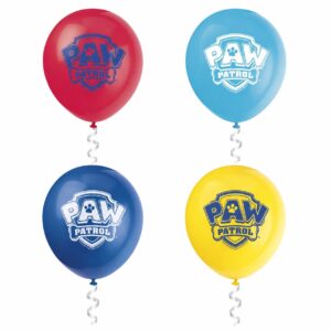 Paw Patrol, Assorted Colors 12" Latex Balloons - 8 Balloons/Pack or 96 Balloons/Case